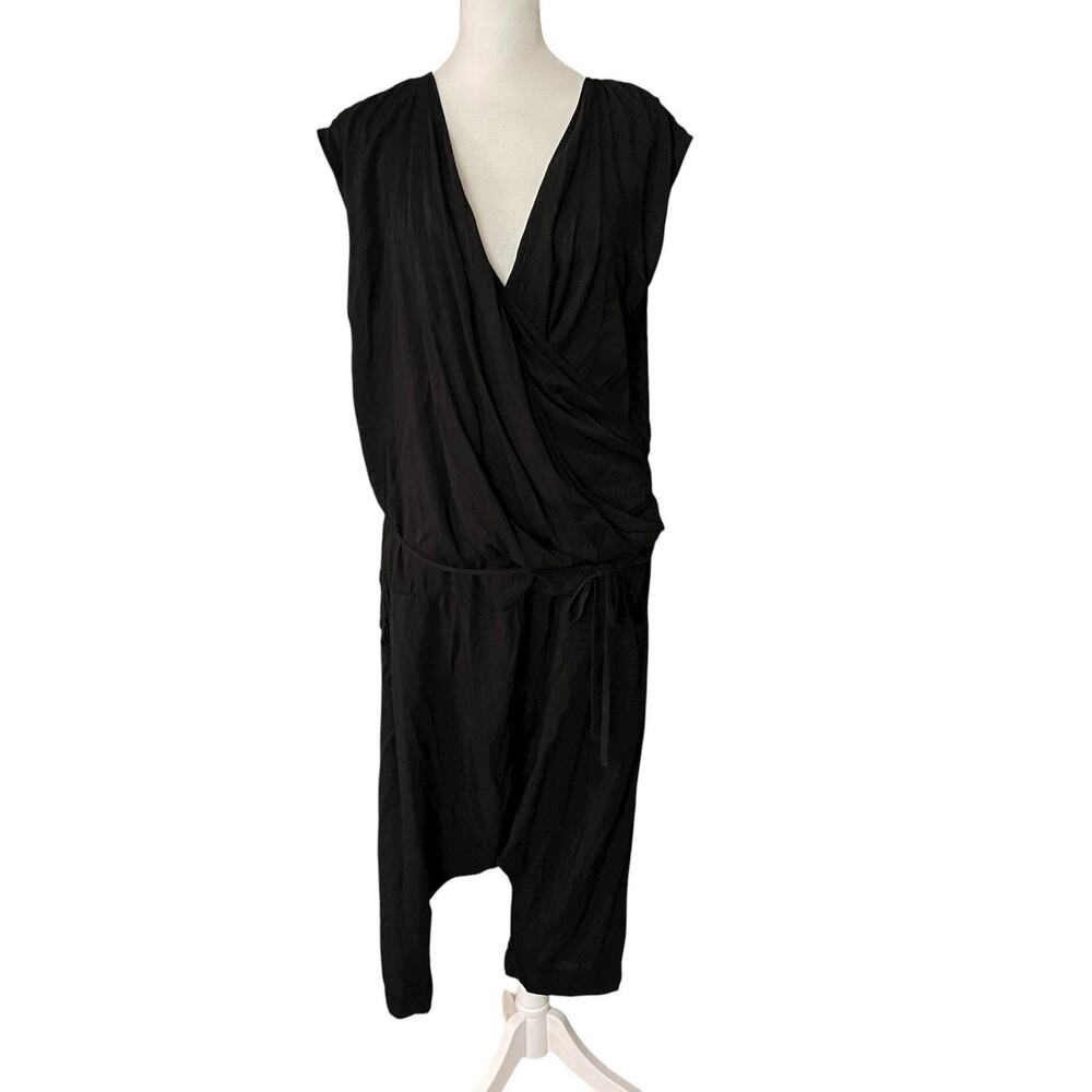 Studio B3 Womens IT 40 / 42 Romper One Piece Black Thin Sleeveless Vneck Pockets